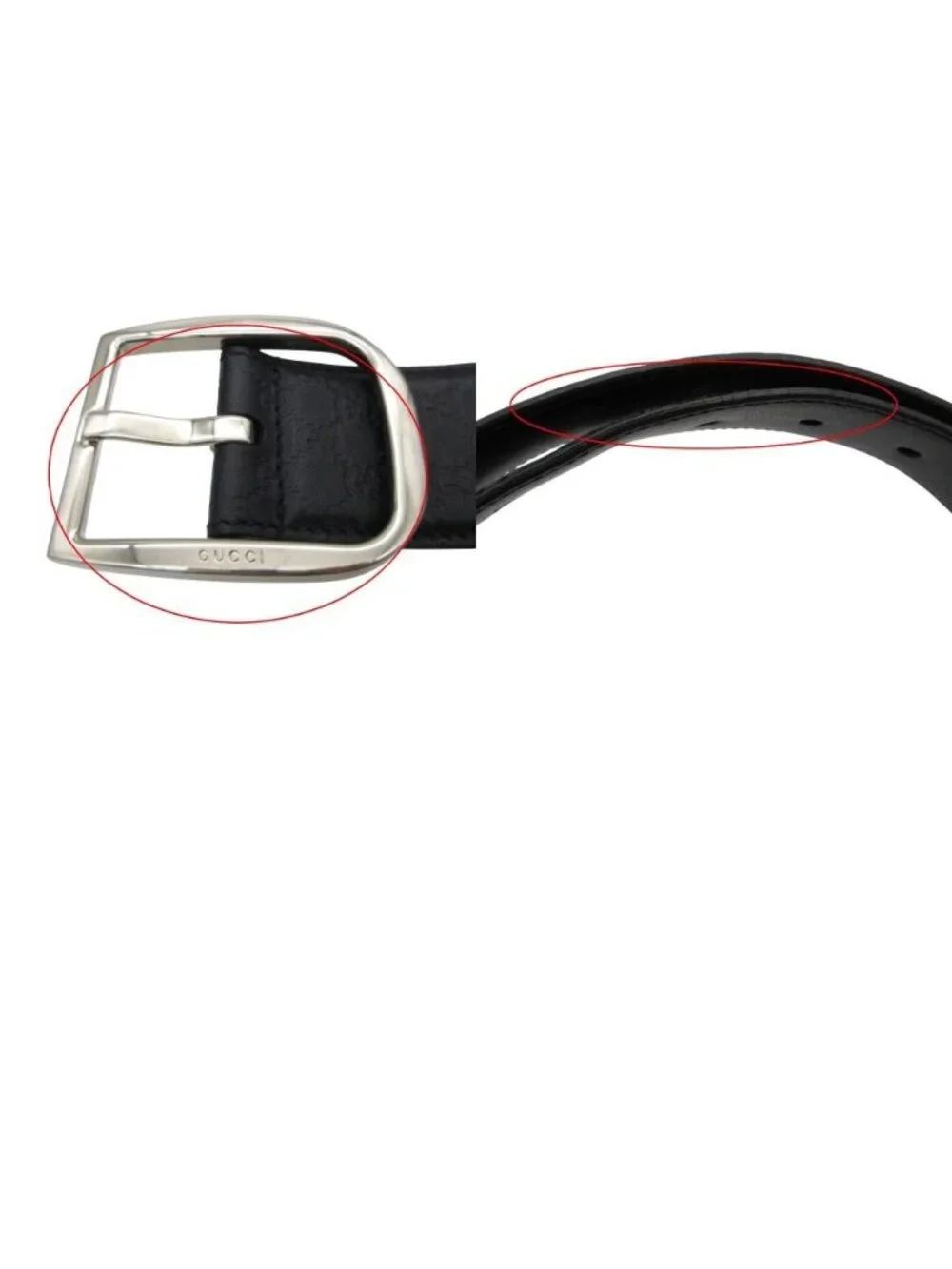Gucci Belt Leather GG Signature Guccissima Black